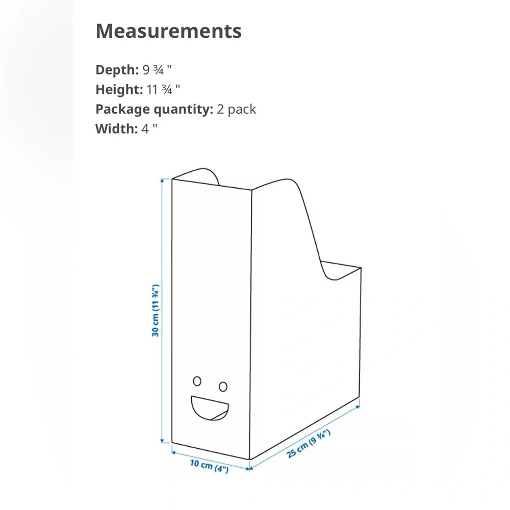 White IKEA Magazine File Holder